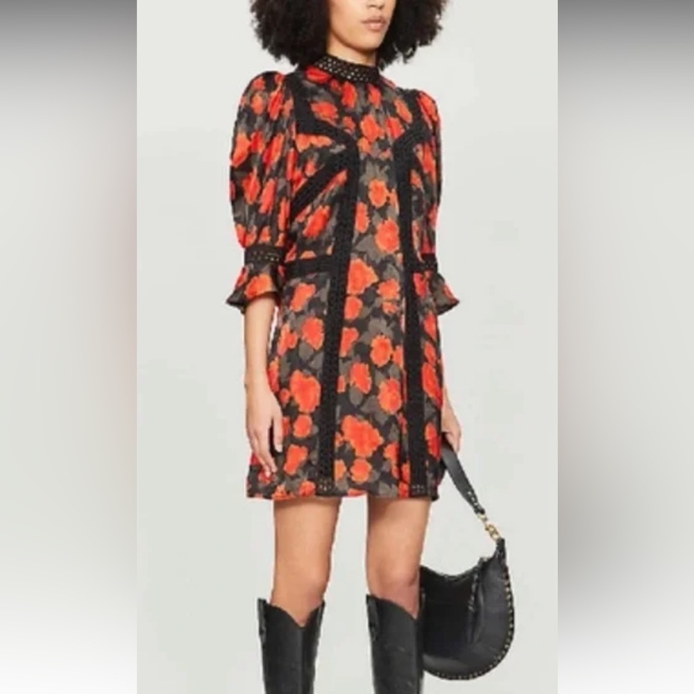 The Kooples Abstract Roses Jacquard Dress - Size 2